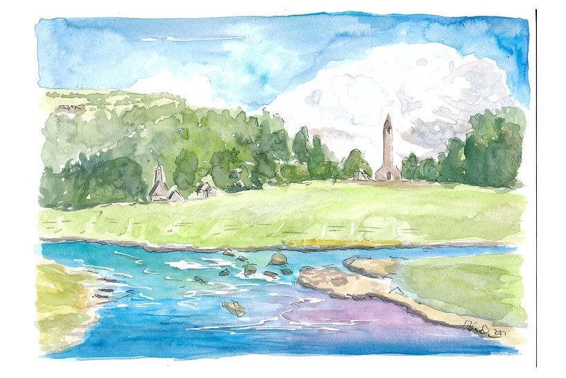 Pure Irish Wicklow Mountains Glendalough mit Bach von Markus Bleichner