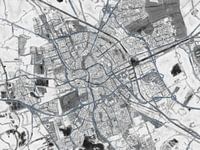 Stadtplan von Groningen | Graphitraster | Schwarz und Grau