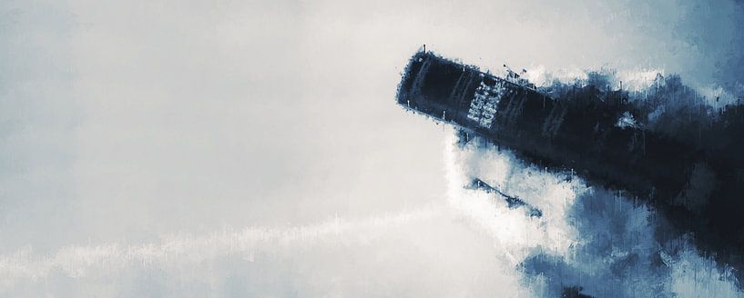 Panorama met Bijbel im stil 'Deep Blue' von Whale & Sons