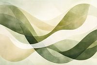 Ondulations vertes abstraites