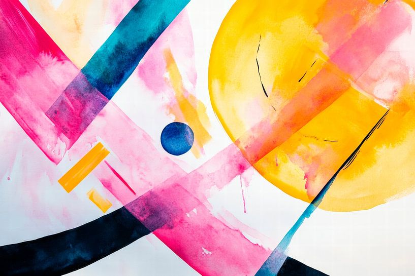 Abstracte explosie van kleur van Poster Art Shop