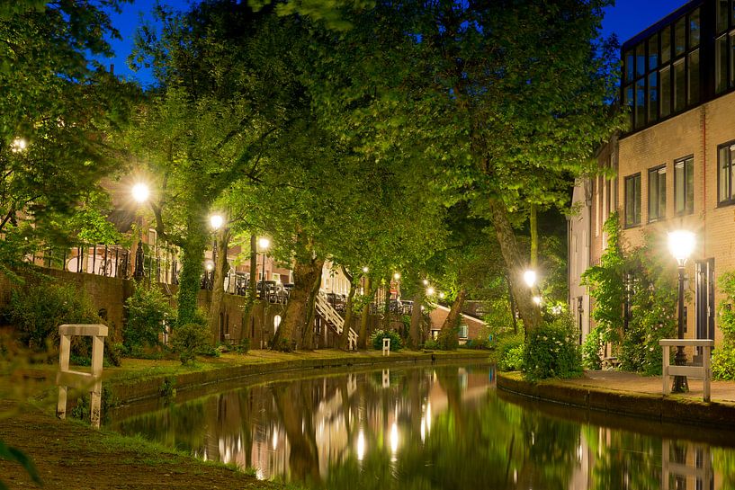 Utrecht Oudegracht : Pont étoilé près du Café de Poort par Martien Janssen