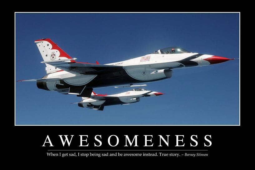 STK107231M-Awesomeness: Inspirational Quote and Motivational Poster by Stocktrek Images