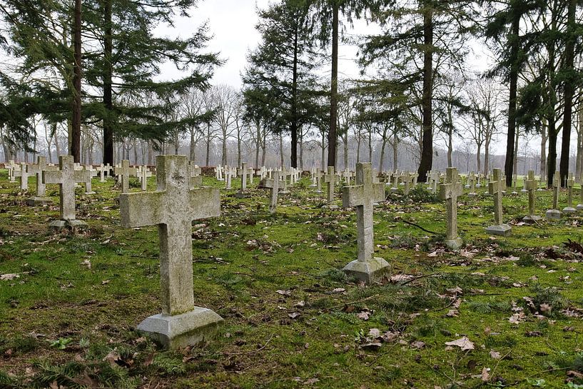 Landstreicherfriedhof in Belgien in einer ehemaligen Landstreicherkolonie. von Rijk van de Kaa