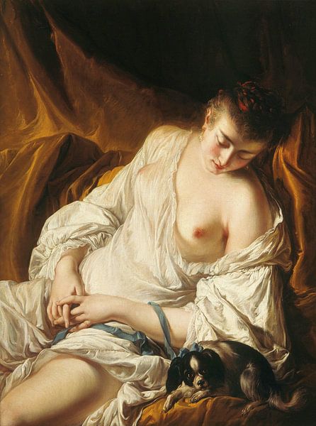 Jean- Baptiste Deshayes, Schlafende Frau - 1758 von Atelier Liesjes