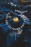Jahreslosung 2025 Motiv Gold. Prüft alles und behaltet das Gute! 1. Thessalonicher 5,21