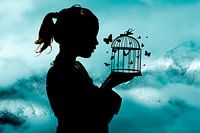 Das kleine Mädchen mit den Schmetterlingen