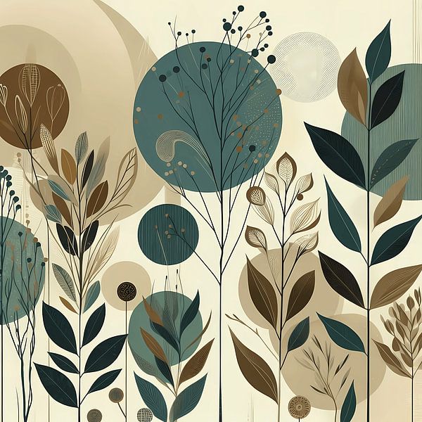 Abstracte botanische harmonie van Artistic