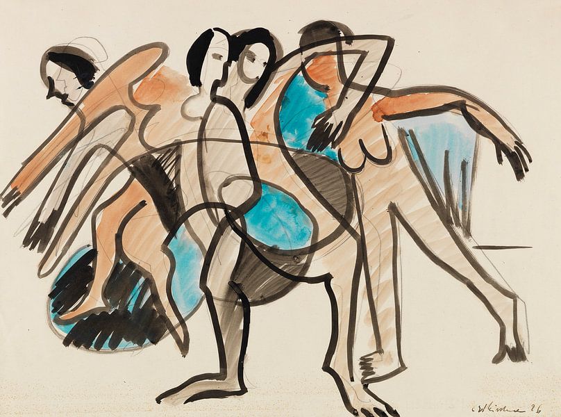 Groupe de danse, ERNST LUDWIG KIRCHNER, 1926 par Atelier Liesjes