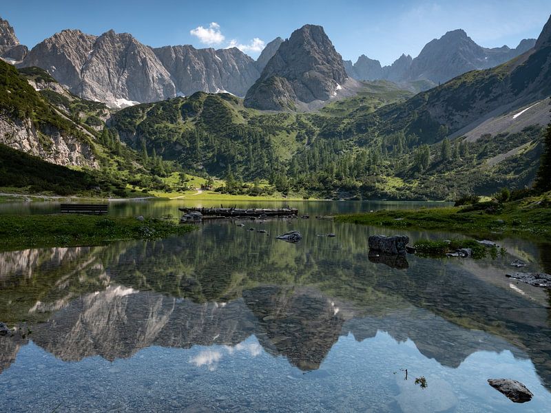 Sebensee with dragon head (Mountain Mieminger Kette) by Andreas Müller