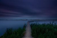 Coucher de soleil avec échafaudage