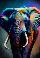 Eléphant coloré