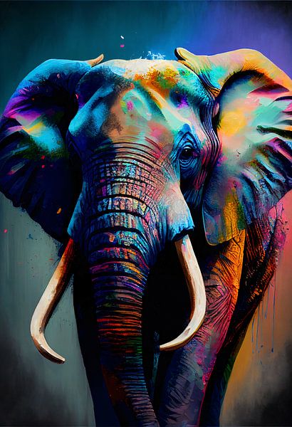 Eléphant coloré par drdigitaldesign