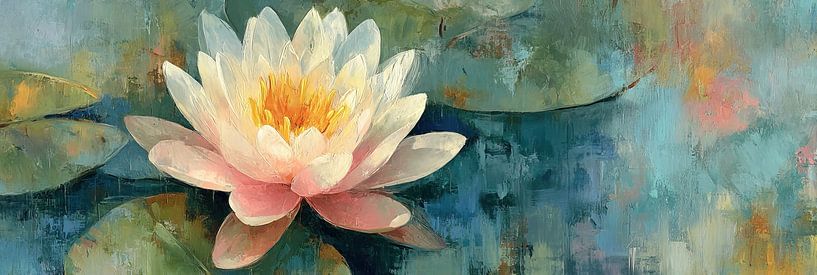 Water lily | Flowers on blue water by Flower Studio
