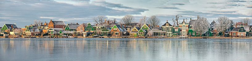 Panorama des maisons de Zaan le long du Zaan par Frans Lemmens