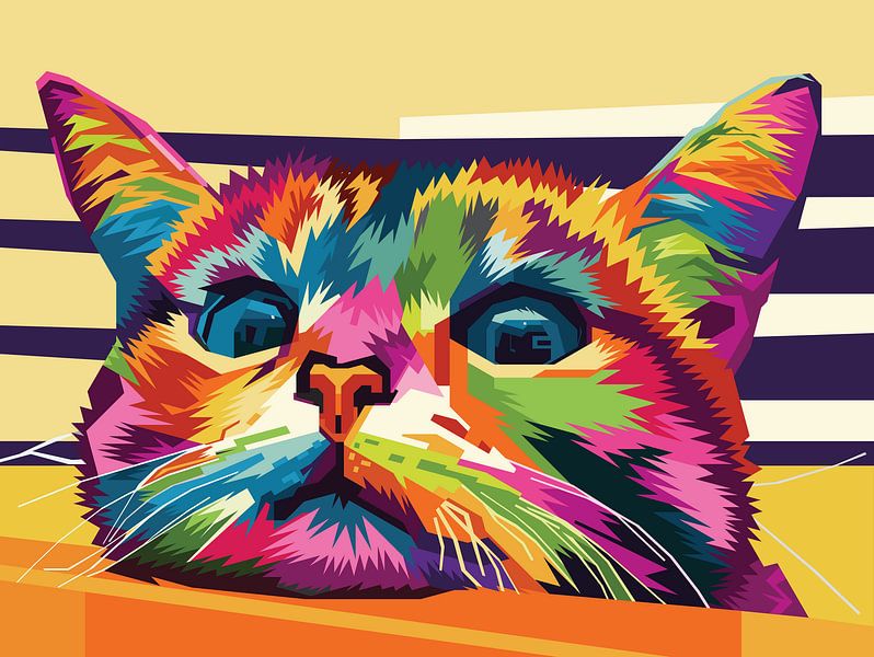 Cat in Pop Art WPAP par SW Artwork