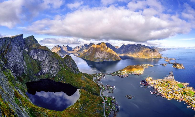 Blick vom Berg Reinebringen, Lofoten, Norwegen von Achim Thomae Photography