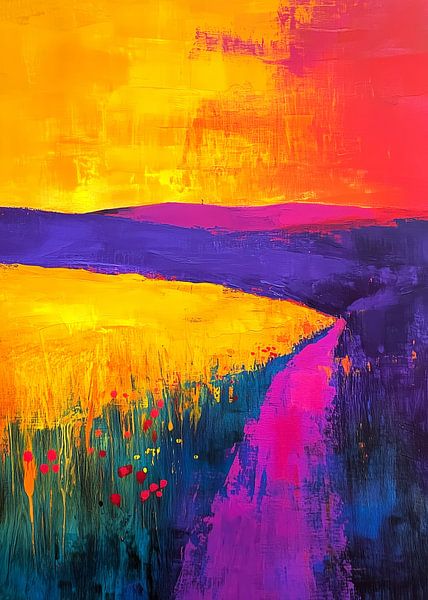 Abstraktion moderne Malerei Landschaft von JBJart Justyna Jaszke