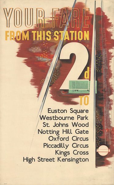 Ihr Fahrpreis ab diesem Bahnhof - Laszlo Moholy-Nagy, 1936 von Atelier Liesjes