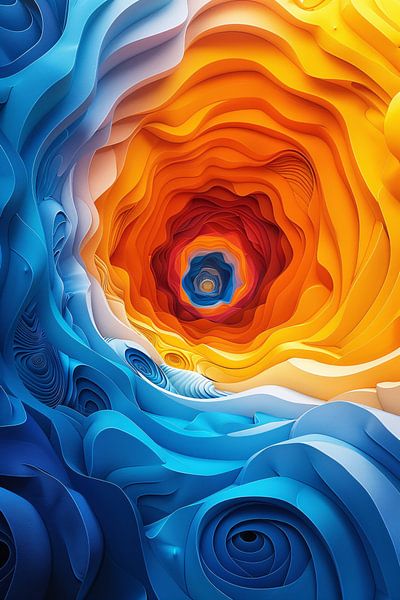 Abstract Kleurrijk Tunnel met Golven van Art & Soul Creations