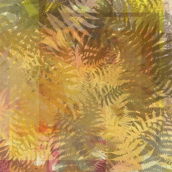 Kleurrijke abstracte bladeren in herfstkleuren van Abstract Minimalist Art