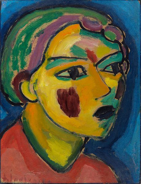 Dichterin (Mystischer Kopf), Alexej von Jawlensky, 1917 von Atelier Liesjes