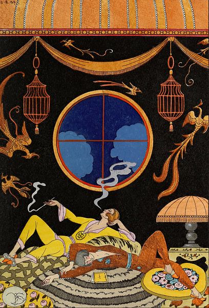 George Barbier – Falbalas et fanfreluches La paresse (Laziness) (1925) von Peter Balan