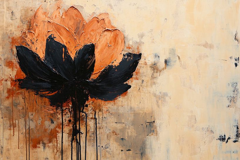 Abstract flower with contrasting colours by Art & Soul Creations