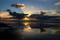 Sunset with reflection in the water.