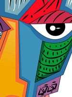 Abstract Geometric Face Illustration