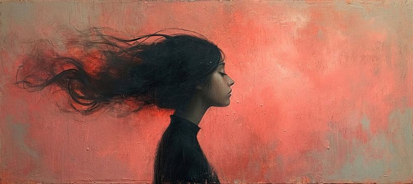 Frau Rot | Flüsterndes Rouge von Kunst Laune