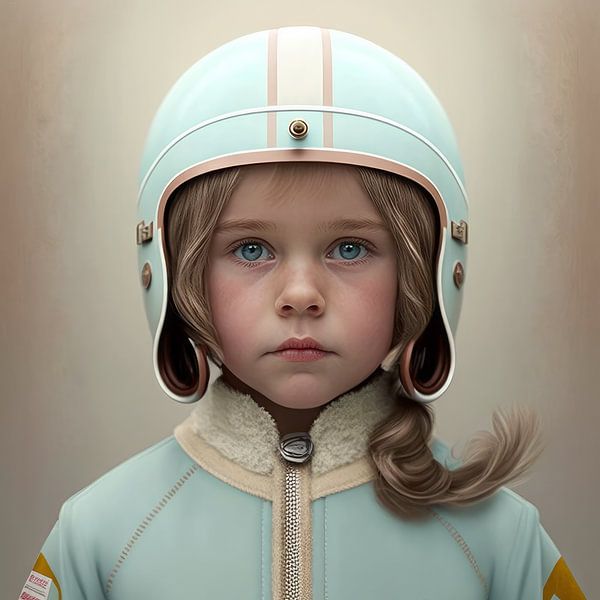 Kunstporträt: &quot;Schnallen Sie sich an&quot; von Carla Van Iersel