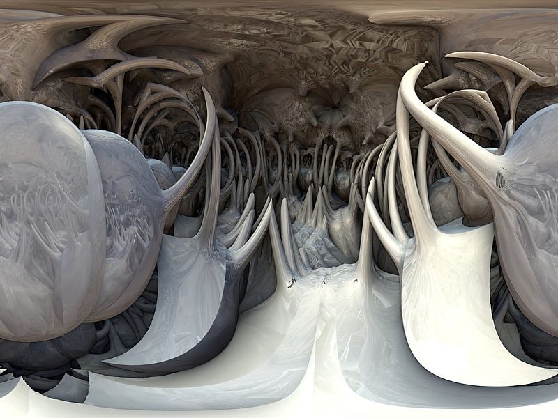 Rendu 3d illustration fantaisie d'une fractale par W J Kok