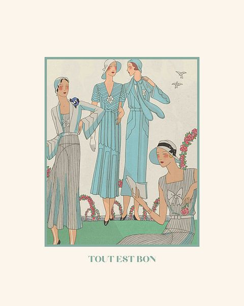 Tout est bon | Impression historique de mode Art déco | Le printemps dans l'air | Design vintage et  par NOONY