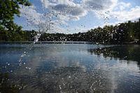 des éclaboussures dans l'eau