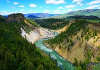 Yellowstone River im Yellowstone Nationalpark in Wyoming