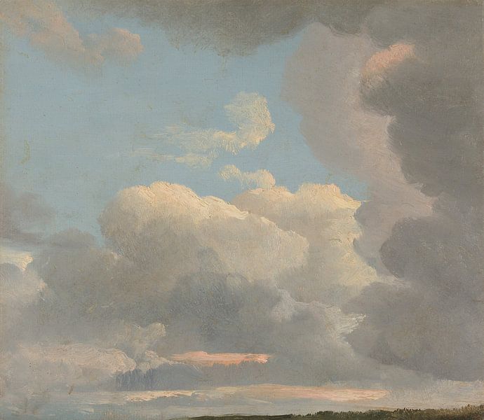 Wolkenstudie (früher Abend), Simon Denis - 18. Jahrhundert von Het Archief