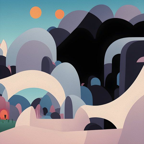 Dorf in den Bergen von Artclaud