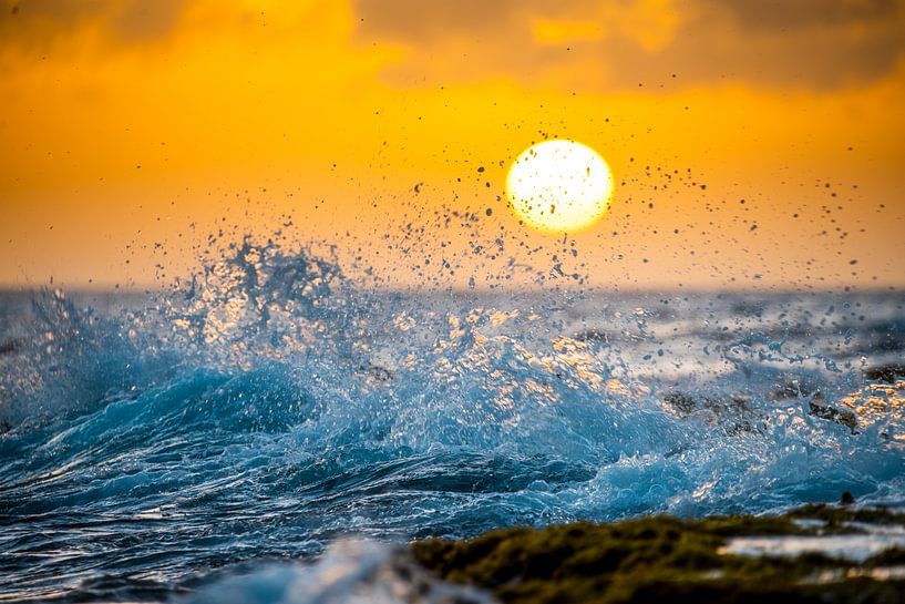 Curacao, Sonnenuntergang über dem Meer von Keesnan Dogger Fotografie