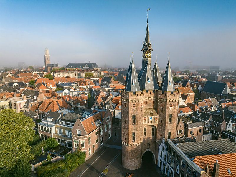 Sassenpoort old gate in Zwolle during summer sunrise by Sjoerd van der Wal Photography