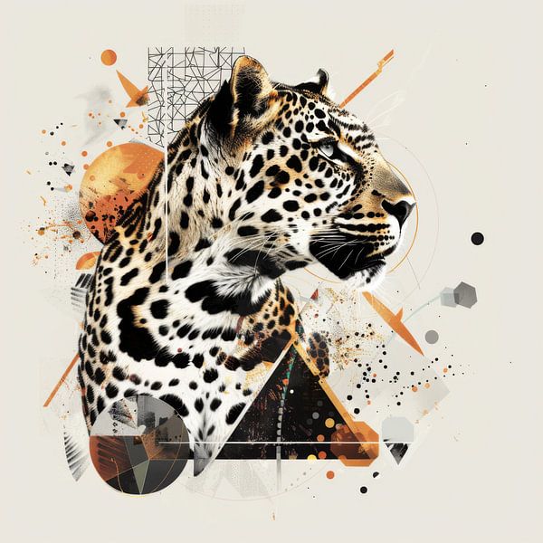 Léopard géométrique par Poster Art Shop