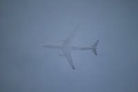 Airplane in the clouds