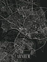 Plan de ville Arnhem - Ville - Variante sombre - Carte