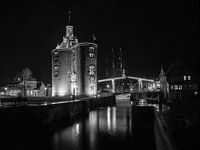 Drommedaris of Enkhuizen black and white