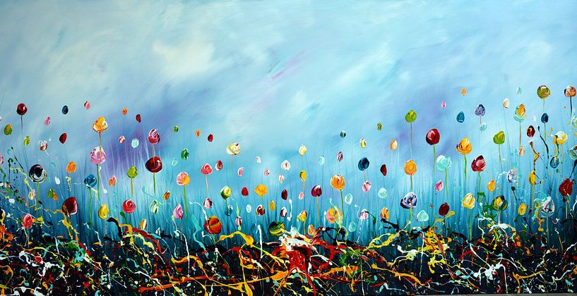 Blumen Blau von Gena Theheartofart