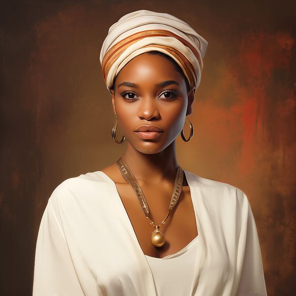 Afrikaanse vrouw van Koffie Zwart