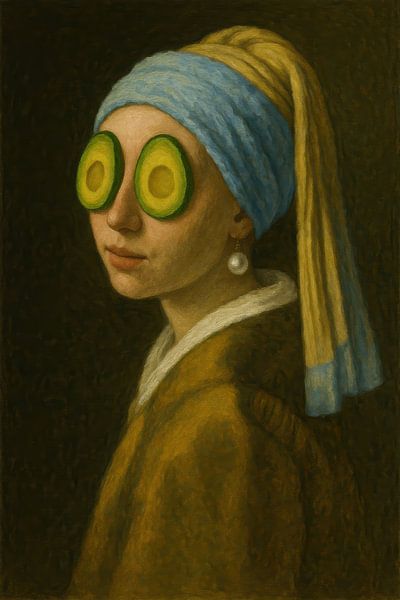 Meisje met de avocados par Poster Art Shop