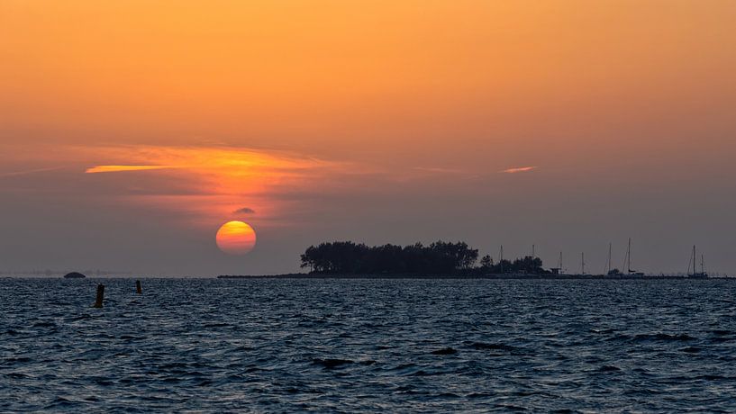 Zonsondergang Grevelingenmeer par Bram van Broekhoven