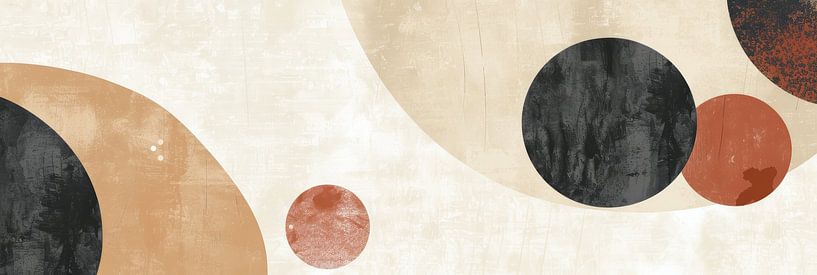 Minimalism panorama abstract boho and japani art by Digitale Schilderijen