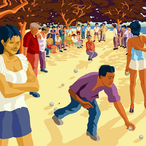 Petanque in Saint Tropez by Johannes Rohen